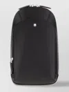 Montblanc Leather Crossbody Bag With Adjustable Strap And Metal Hardware