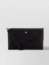 Montblanc Leather Crossbody Bag With Detachable Strap And Envelope Flap