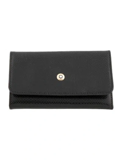 Pre-owned Montblanc Leather Key Holder In Black