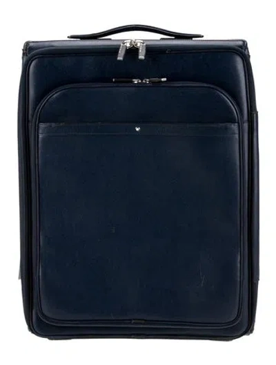 Pre-owned Montblanc Leather Luggage In Blue