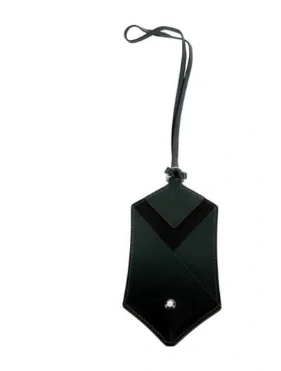 Pre-owned Montblanc Leather Luggage Tag In Green