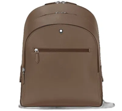 Montblanc Leather Mod. Sartorial Medium Backpack 3 Compartments - 33x40x13 Gwwt1 In Brown