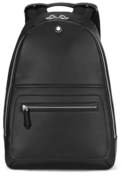 Montblanc Leather Mod. Soft Mini Backpack - 24x90x35 Gwwt1 In Black
