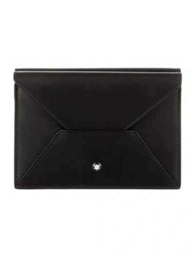 Pre-owned Montblanc Leather Passport Holder In Black