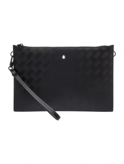Pre-owned Montblanc Leather Portfolio In Black