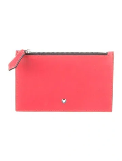 Pre-owned Montblanc Leather Pouch In Red