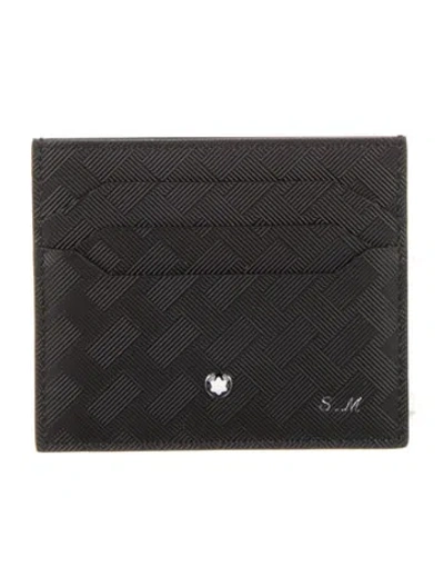 Pre-owned Montblanc Leather Printed Card Holder In Black