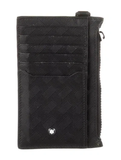 Pre-owned Montblanc Leather Printed Card Holder In Black