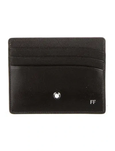 Pre-owned Montblanc Leather Printed Wallet In Black