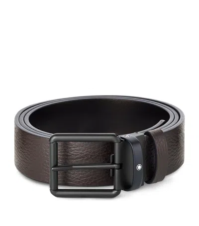 Montblanc Reversible 35mm Leather Belt In Brown