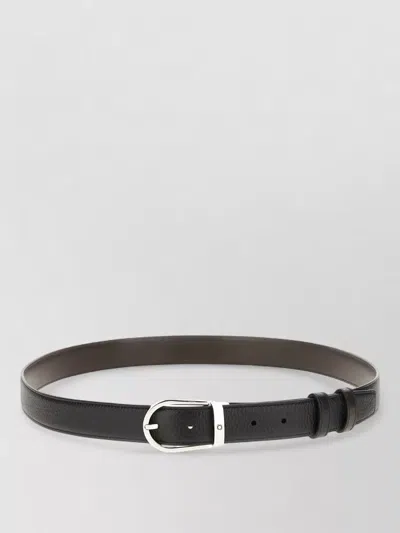 Montblanc Leather Reversible Belt Adjustable Length Detail In Green