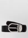 Montblanc Black Cut To Size Solid Belt In Black