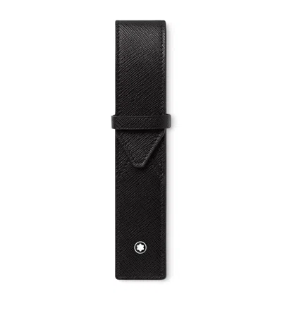 Montblanc Leather Sartorial Single Pen Pouch In Black