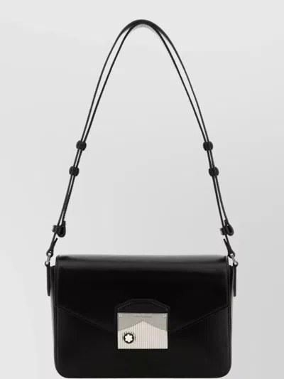 Montblanc Leather Shoulder Bag Meisterstuck In Black