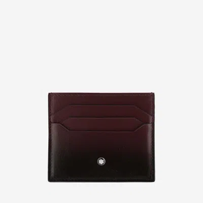 Montblanc Leather Six-slot Card Case In Black