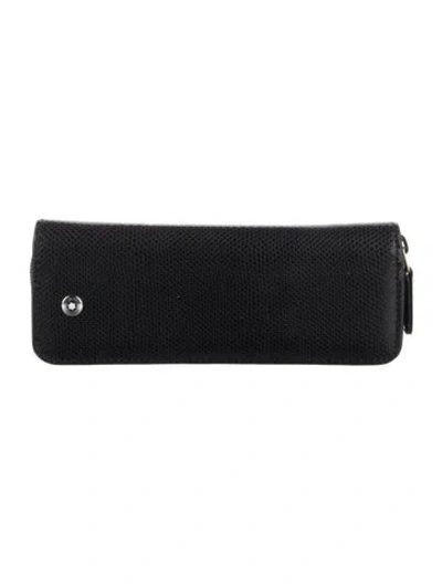 Pre-owned Montblanc Leather Travel Case In Black