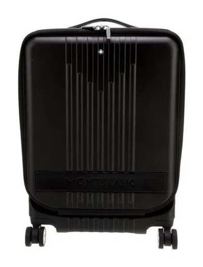 Pre-owned Montblanc Leather Trim Cabin Case In Black