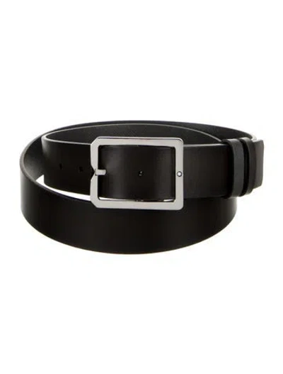 Pre-owned Montblanc Leather Waist Belt In Black