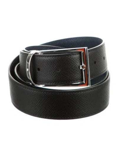 Pre-owned Montblanc Leather Waist Belt In Black