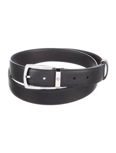 Pre-owned Montblanc Leather Waist Belt In Black