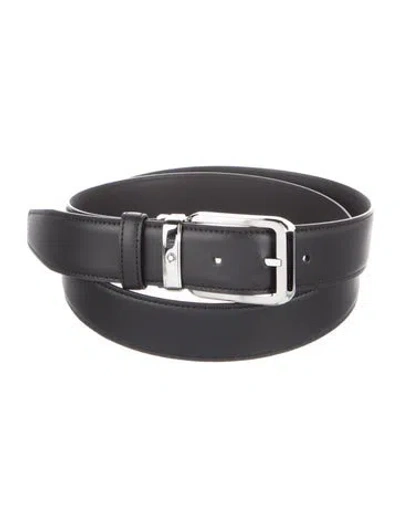 Pre-owned Montblanc Leather Waist Belt In Black