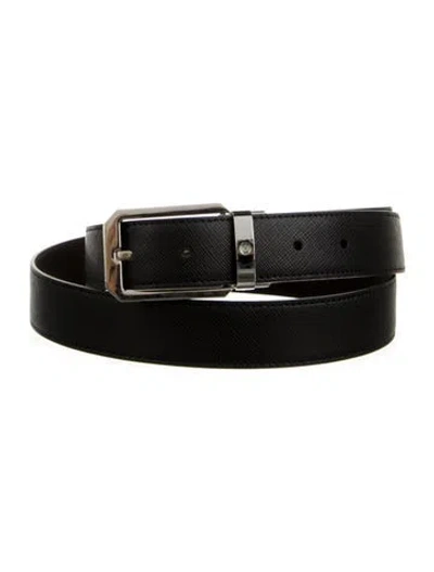 Pre-owned Montblanc Leather Waist Belt W/ Tags In Multi