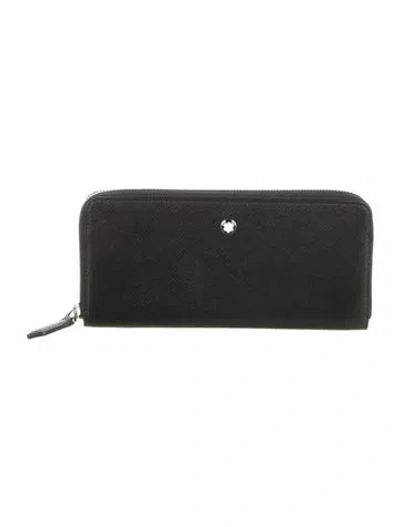 Pre-owned Montblanc Leather Wallet In Black