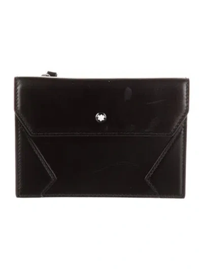 Pre-owned Montblanc Leather Wallet In Black