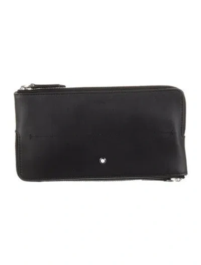 Pre-owned Montblanc Leather Wallet In Black