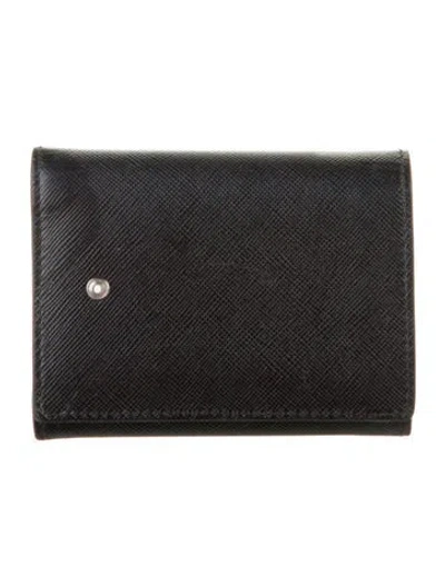 Pre-owned Montblanc Leather Wallet In Black