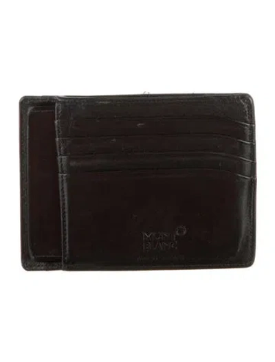 Pre-owned Montblanc Leather Wallet In Black