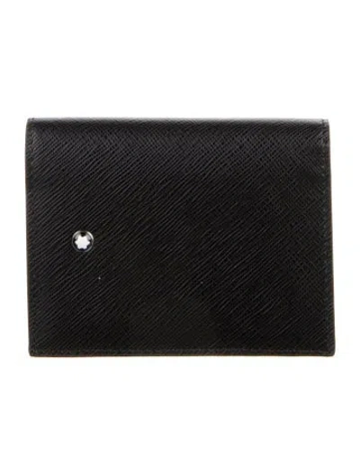 Pre-owned Montblanc Leather Wallet In Black