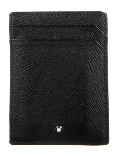 Pre-owned Montblanc Leather Wallet In Black