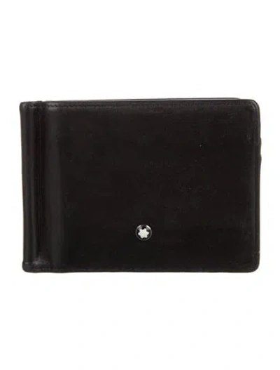 Pre-owned Montblanc Leather Wallet In Black