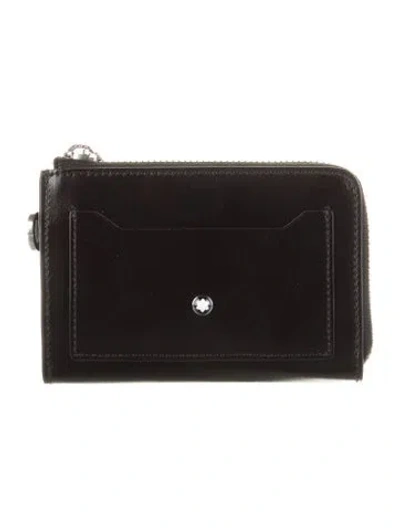 Pre-owned Montblanc Leather Wallet In Black
