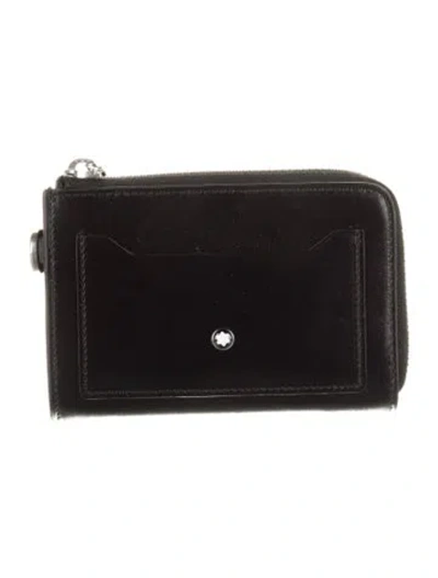 Pre-owned Montblanc Leather Wallet In Black