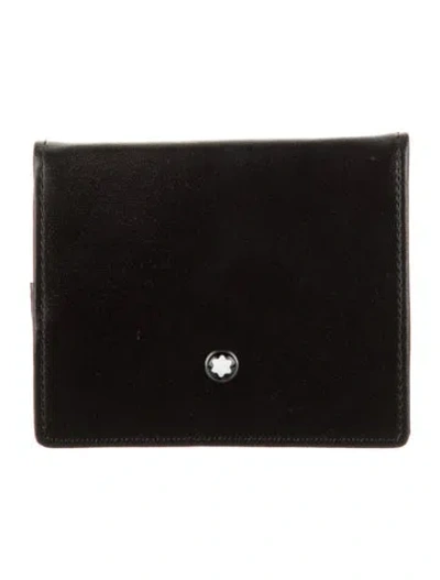 Pre-owned Montblanc Leather Wallet In Black