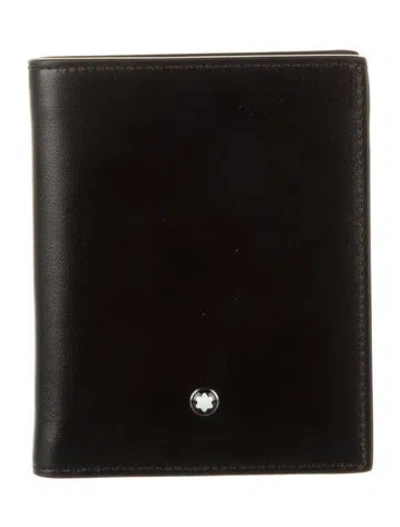 Pre-owned Montblanc Leather Wallet In Black