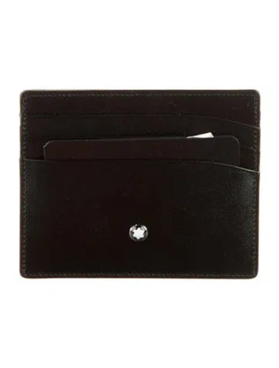 Pre-owned Montblanc Leather Wallet In Black