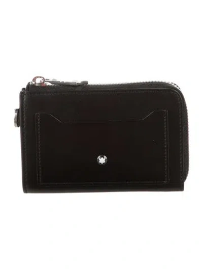 Pre-owned Montblanc Leather Wallet In Black