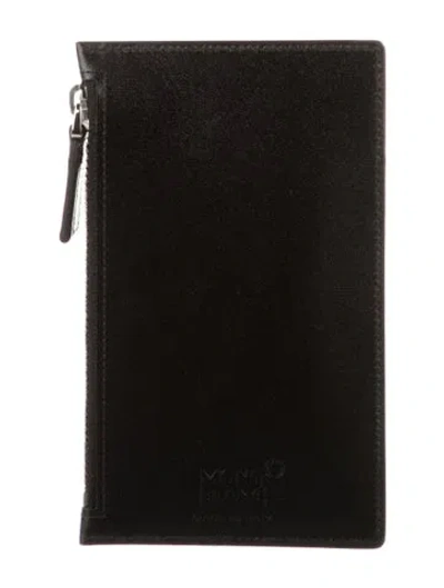 Pre-owned Montblanc Leather Wallet In Black