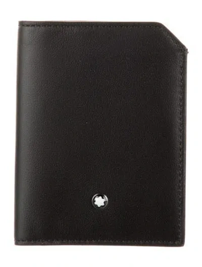 Pre-owned Montblanc Leather Wallet In Black
