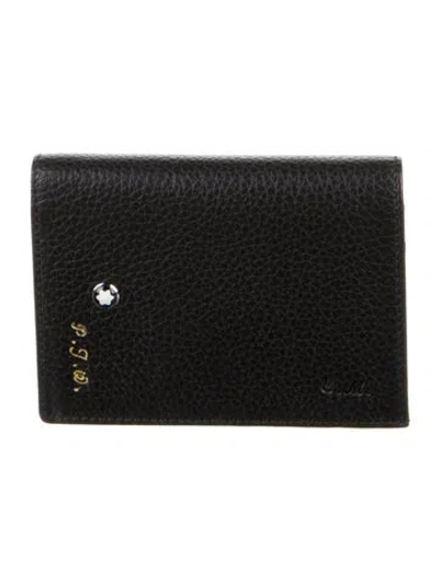 Pre-owned Montblanc Leather Wallet In Black