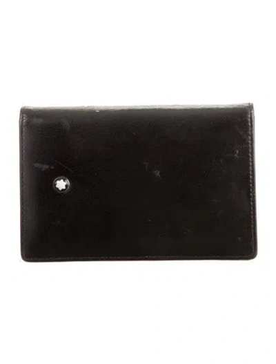 Pre-owned Montblanc Leather Wallet In Black