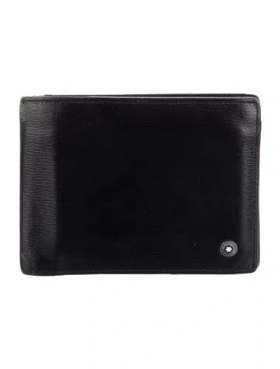 Pre-owned Montblanc Leather Wallet In Black