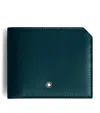 Montblanc Leather Wallet In Blue