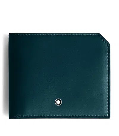 Montblanc Leather Wallet In Blue