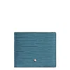 Montblanc Leather Wallet In Blue