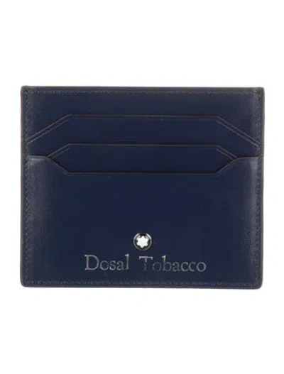 Pre-owned Montblanc Leather Wallet In Blue