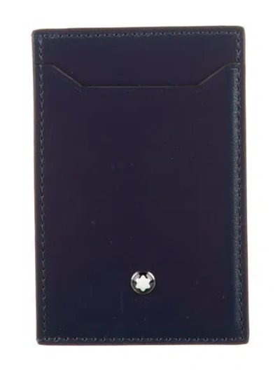 Pre-owned Montblanc Leather Wallet In Blue